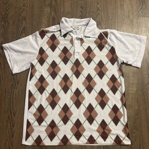 Vintage Luxury Argyle Polo Shirt